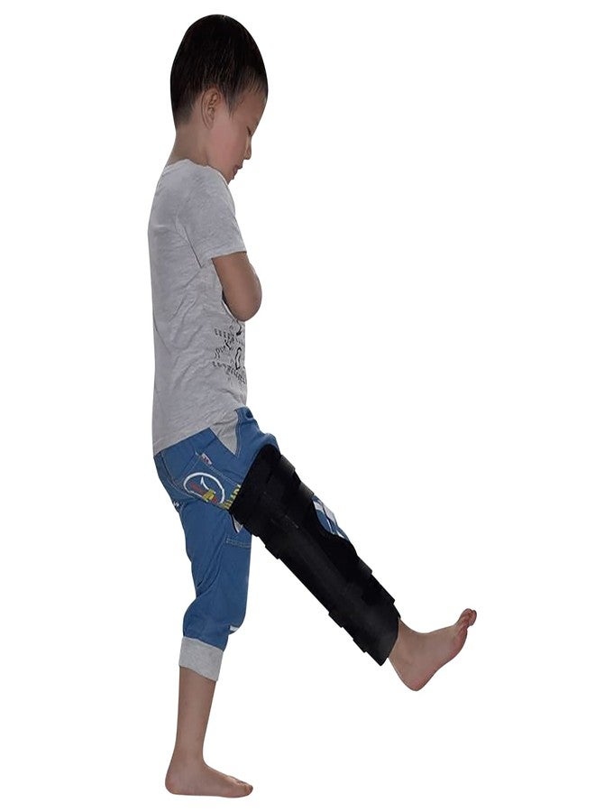 Holiberty Kids Teens Knee Brace Splint Full Leg Calf Compression Support Sleeve Stabilizer Knee Immobilizer Brace Protector ACL MCL Meniscus Tear Arthritis Pain Relief Shin Knee Night Splint Guard Wraps - Image 2